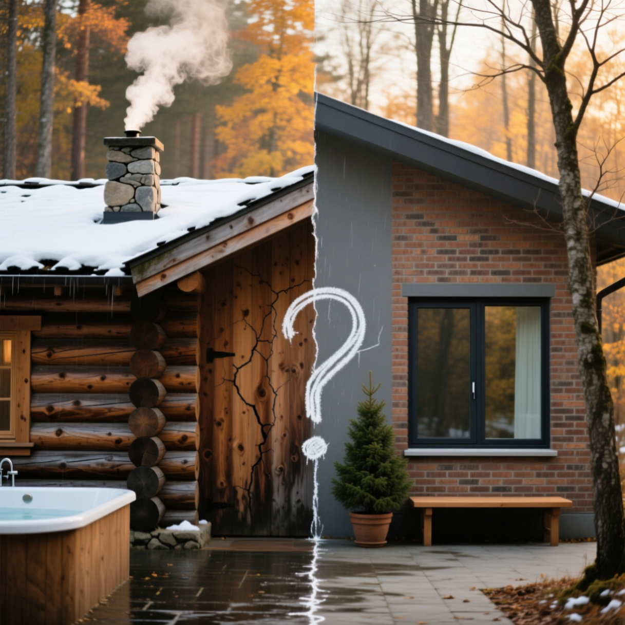 Преимущества бани из бруса перед кирпичной